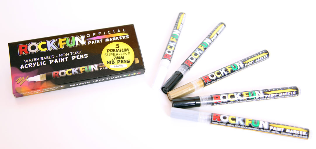 2pc 2.0mm outliner - Acrylic Paint Pens (Black & White) - RockFun -  Official 