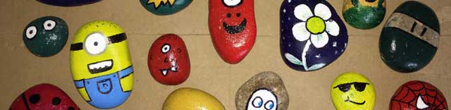 Painted Rocks, various designs