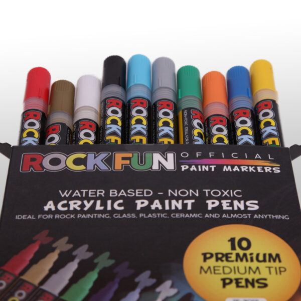 2pc 2.0mm outliner - Acrylic Paint Pens (Black & White) - RockFun -  Official 