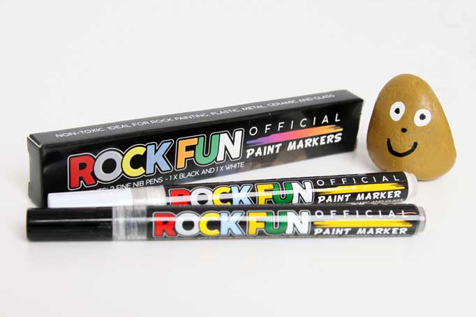 2pc 2.0mm outliner - Acrylic Paint Pens (Black & White) - RockFun -  Official 