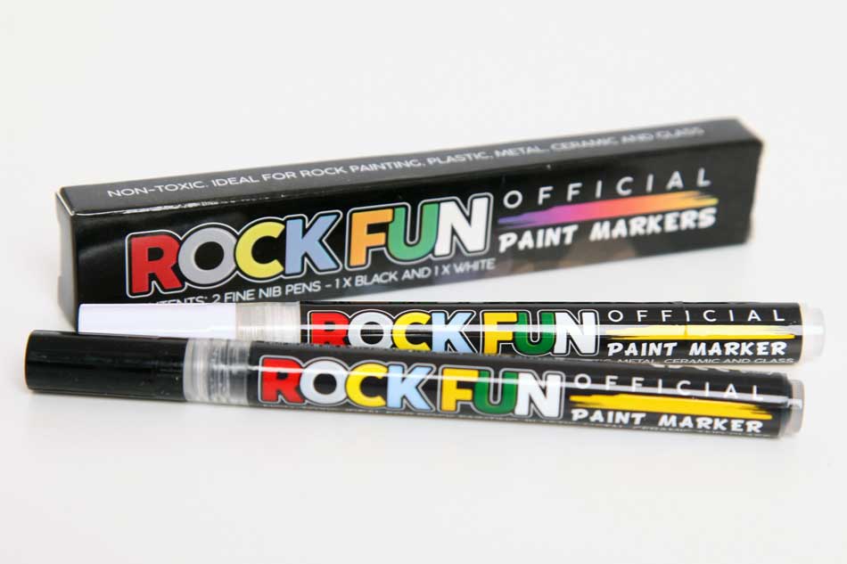 2pc 2.0mm outliner - Acrylic Paint Pens (Black & White) - RockFun -  Official 