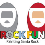 Rock painting guide - painting Santa rock