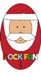 Rock painting guide - painting Santa rock