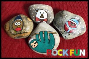 Christmas painting rocks