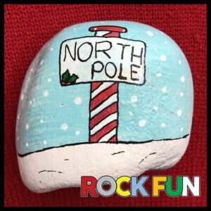 Christmas rock painting idea