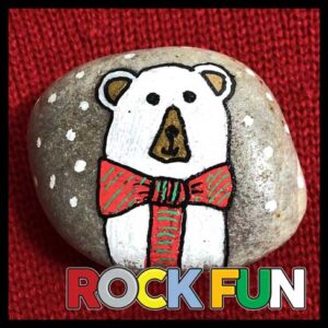 Christmas rock painting idea